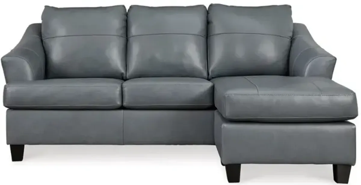 Genoa Sofa Chaise in Steel Leather