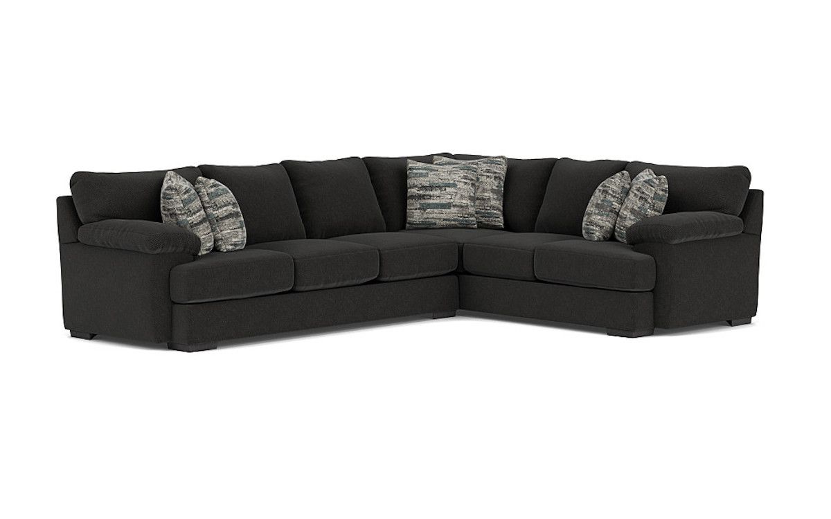 Bermuda Tux Sofa Sectional in Cooper Sterling, Left Facing, Down