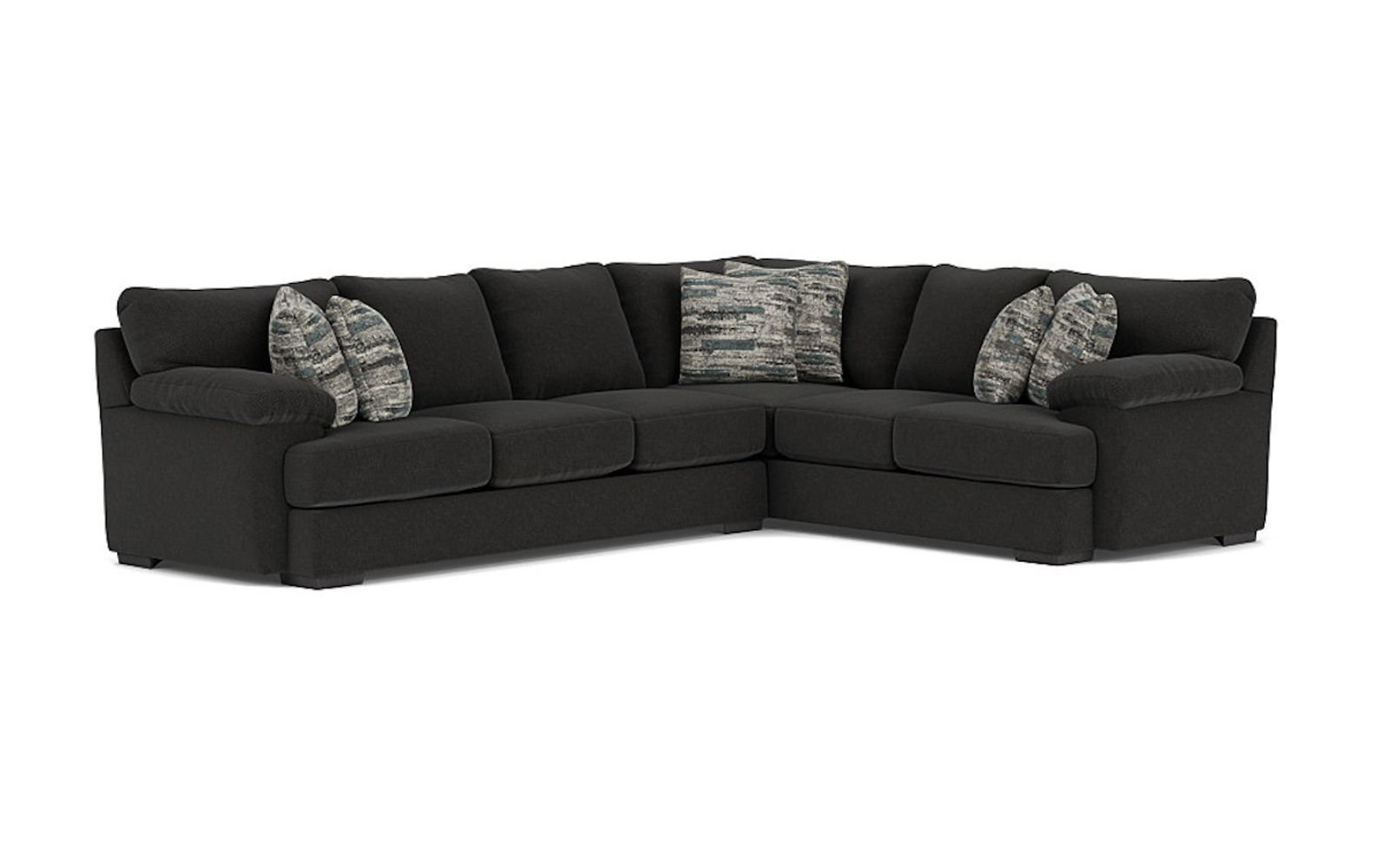 Bermuda Tux Sofa Sectional in Cooper Sterling, Left Facing, Down