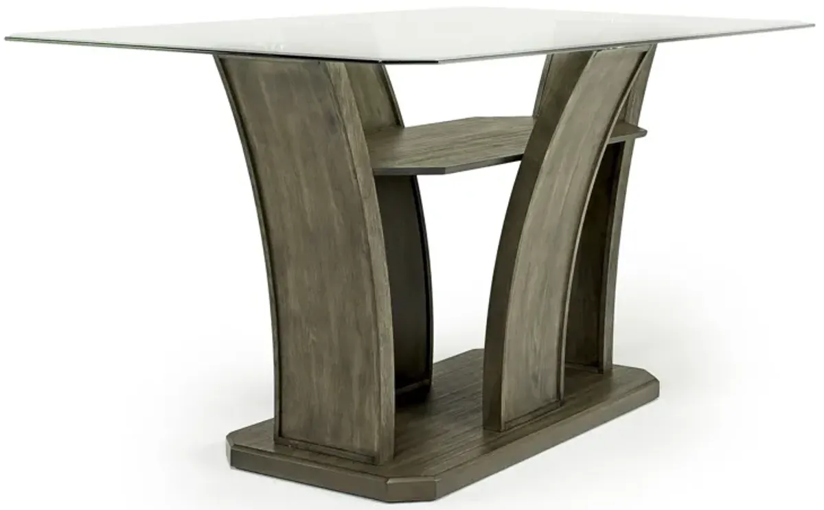 Dapper Counter Height Dining Table & 4 Stools in Gray