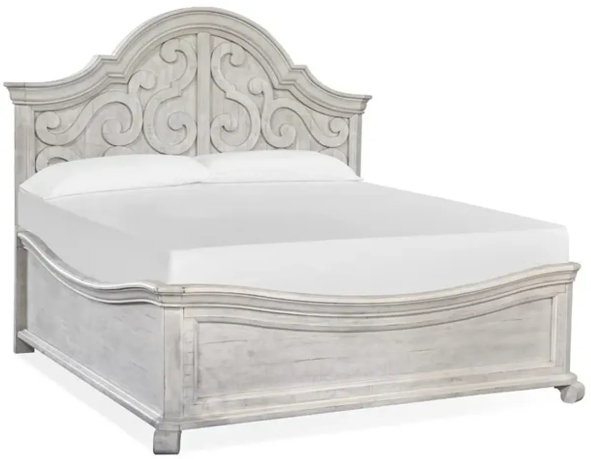 Bellamy Arch Panel Bed in White, Queen