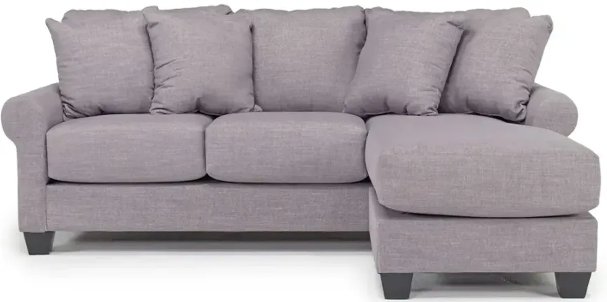 Amelia Crypton Performance Sofa Chaise in Nomad Slate