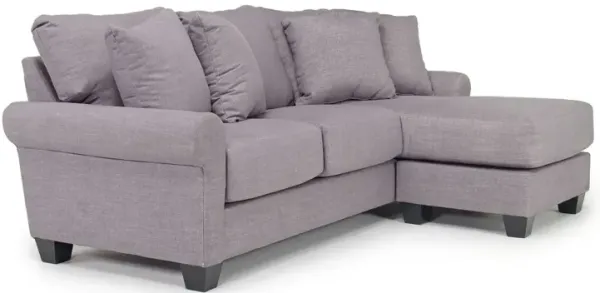Amelia Crypton Performance Sofa Chaise in Nomad Slate