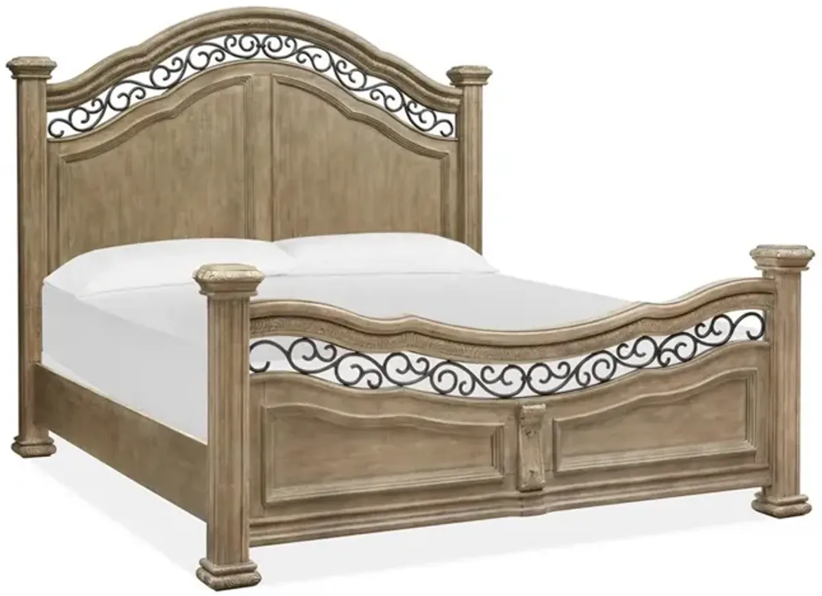 Durango Panel Bed, Dresser & Mirror in Fawn, CA King