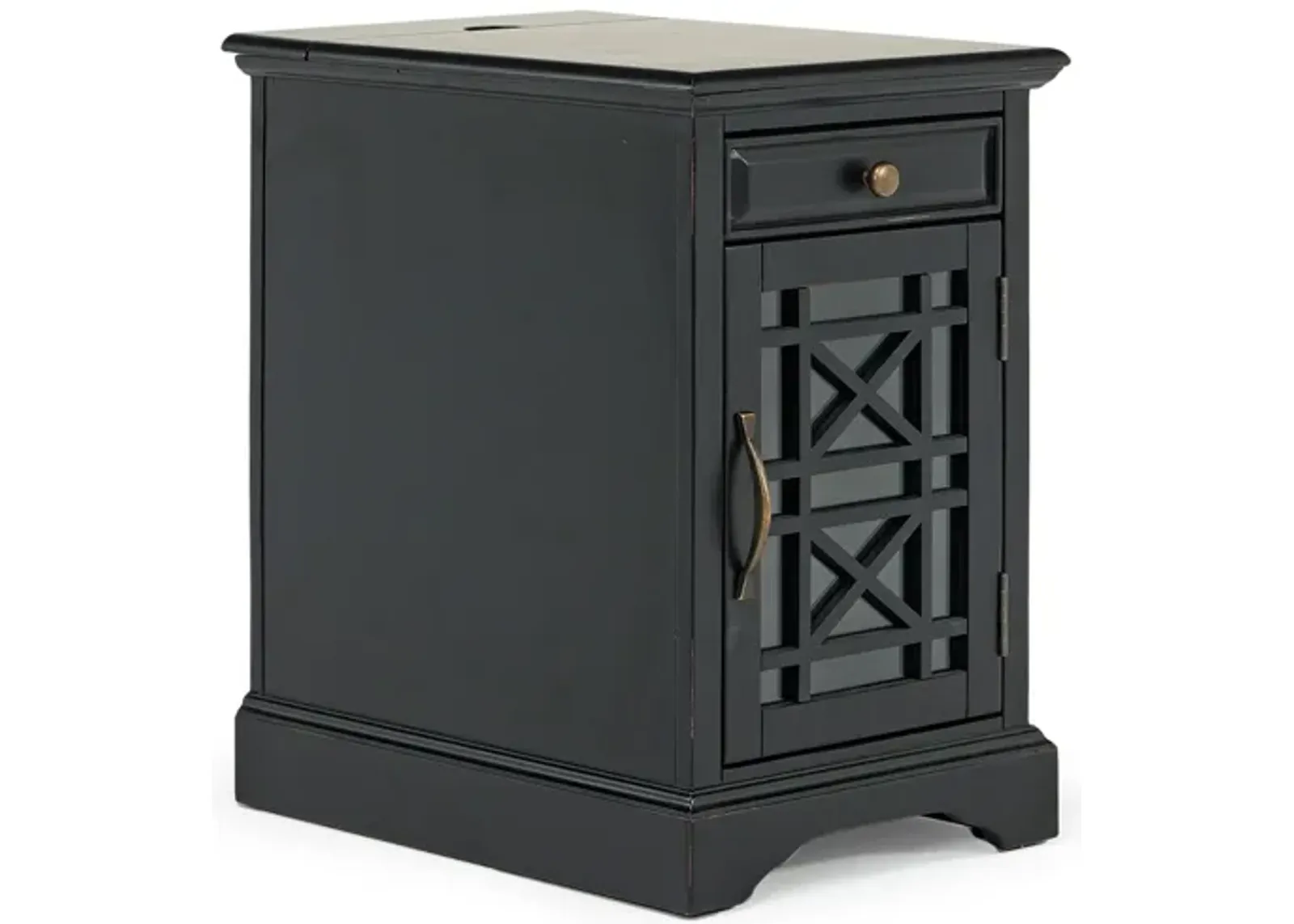 Skyy Chairside Table in Black