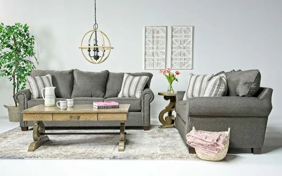 Cordoba Sofa & Loveseat in Splash Charcoal