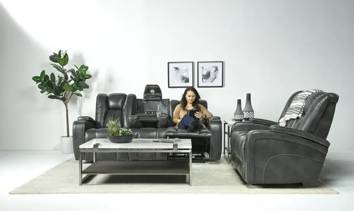 Vega 2 Power Sofa & Loveseat in Gray