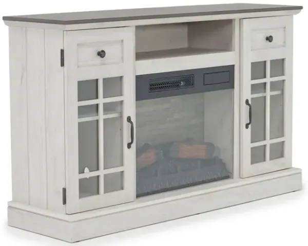 Madeline Fireplace Console in Fairfax Oak