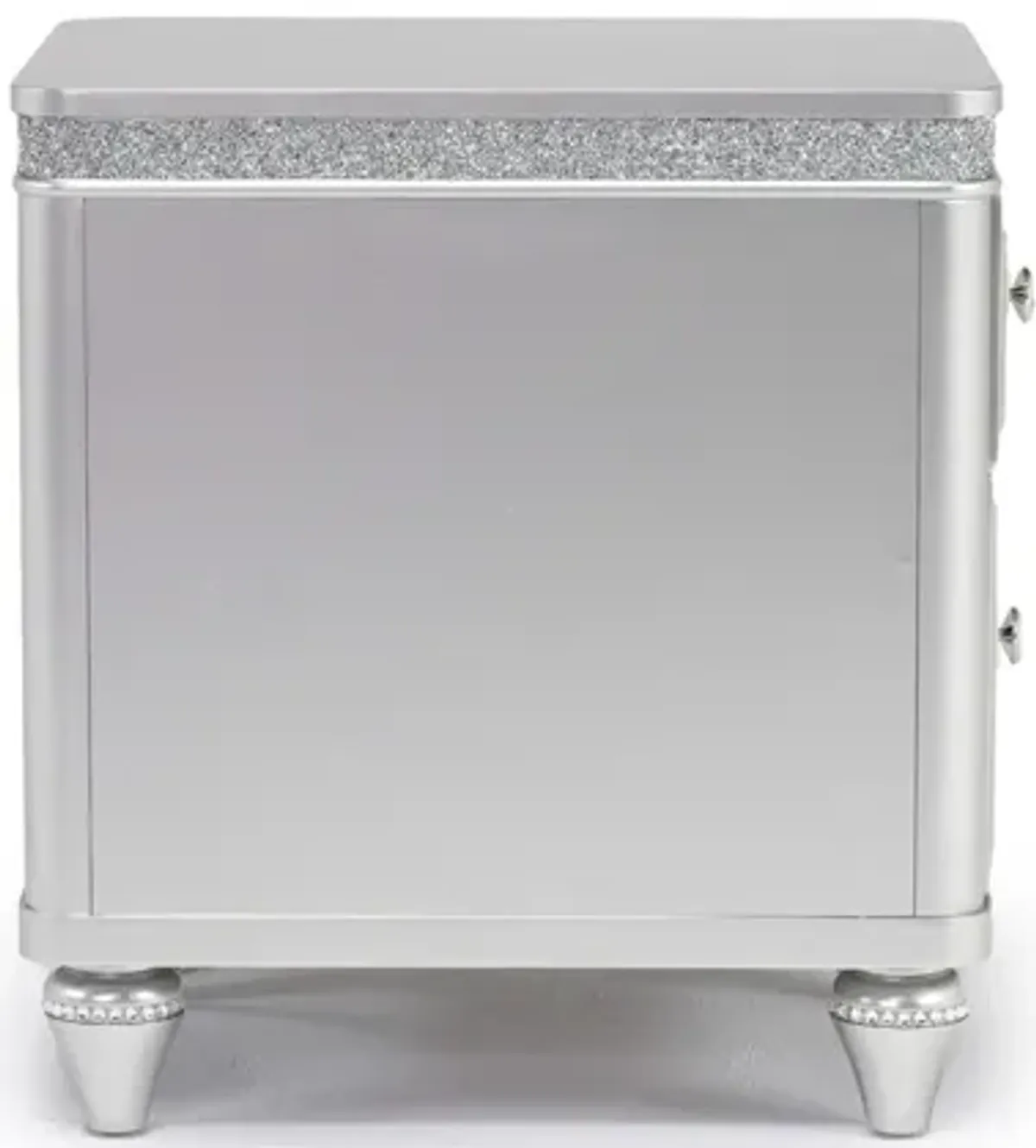 Avril Chairside Table in Silver