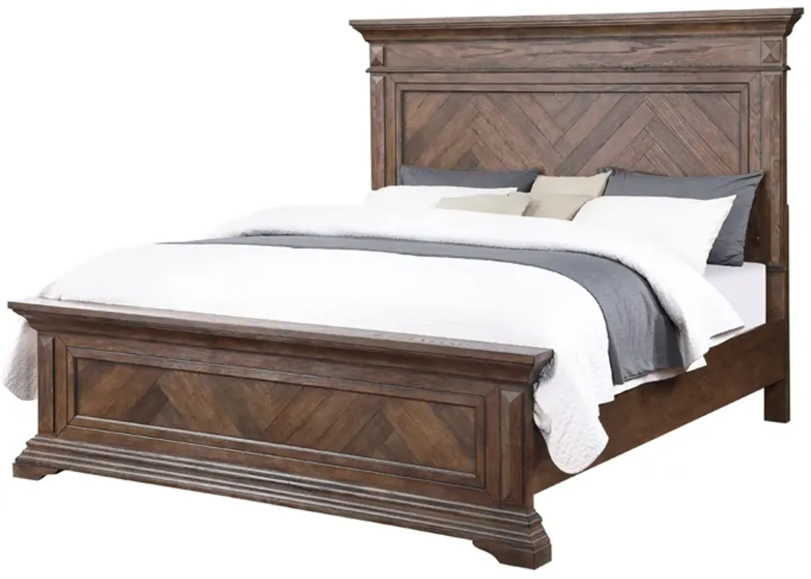 Jolie Vue Panel Bed in Brushed Walnut, CA King