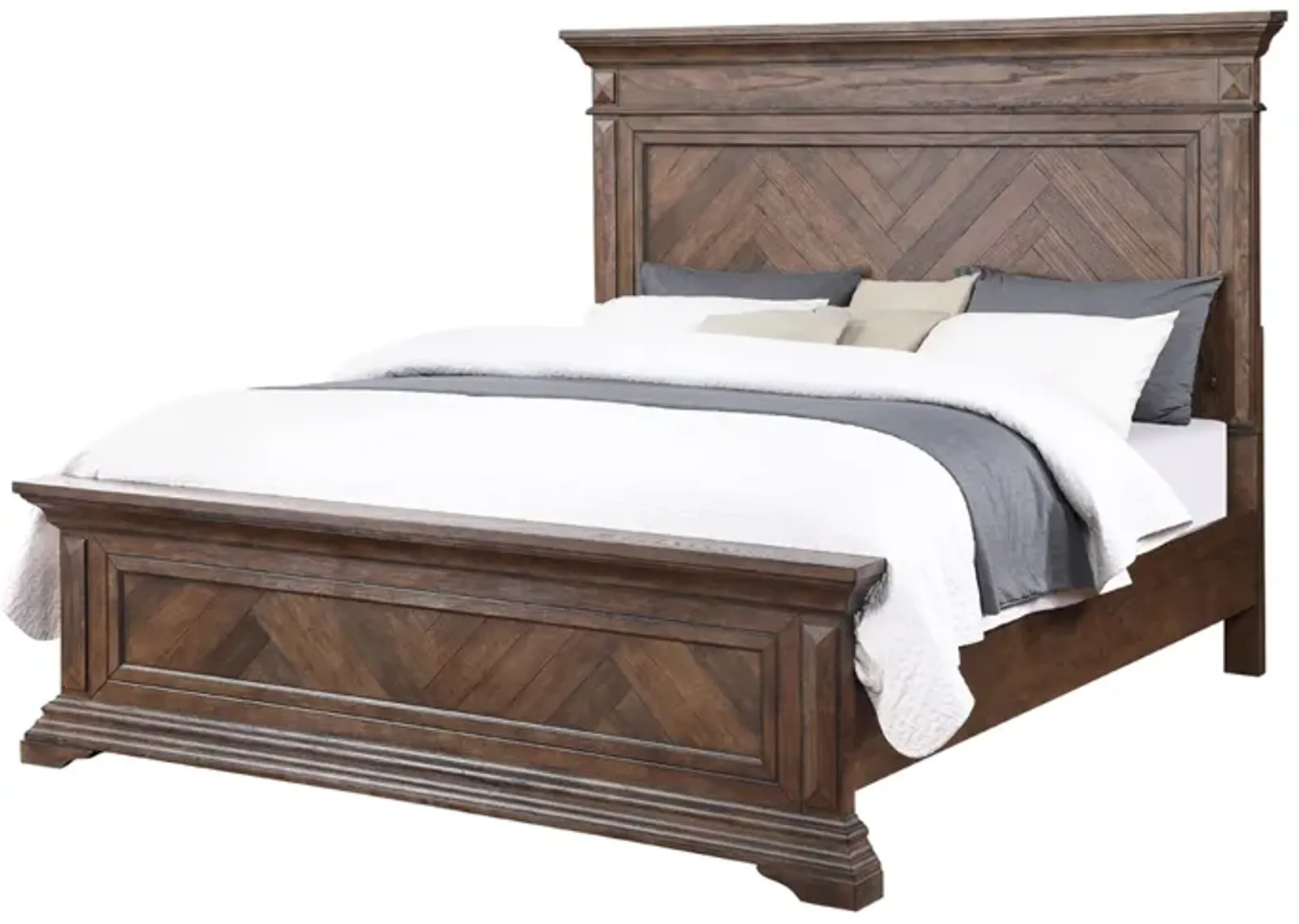 Jolie Vue Panel Bed in Brushed Walnut, CA King