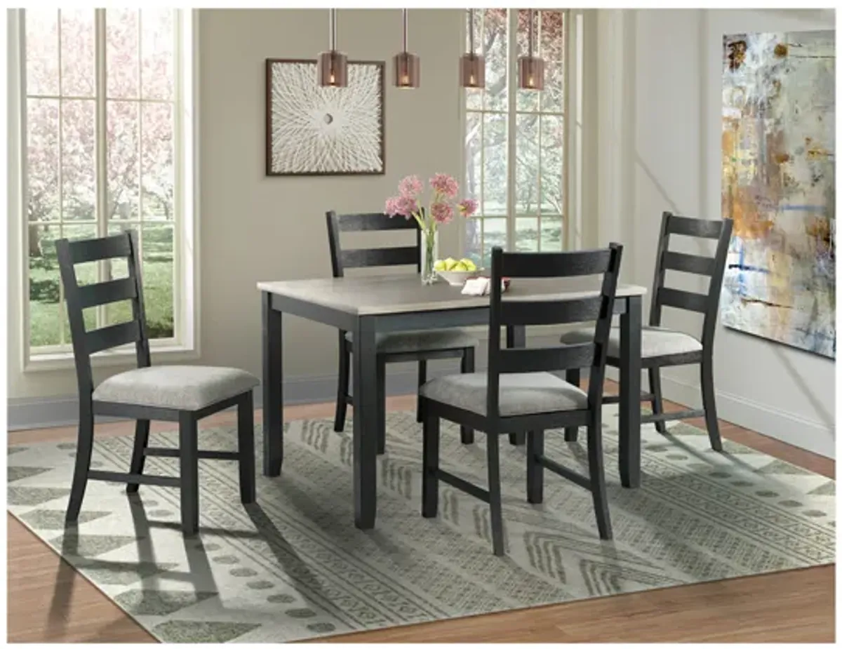 Kona Dining Table & 4 Chairs in Gray