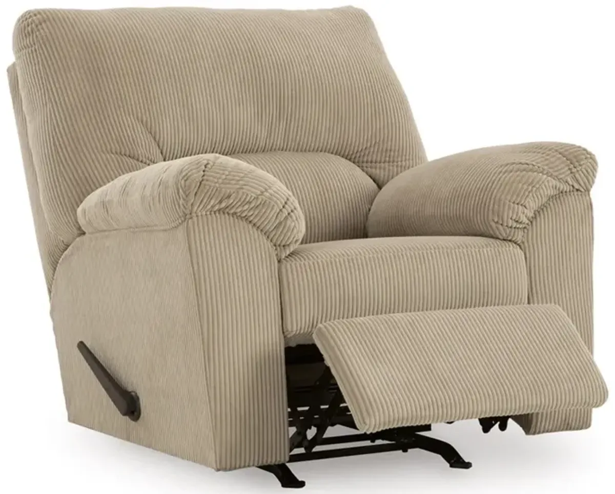 Simple Joy Rocker Recliner in Sand