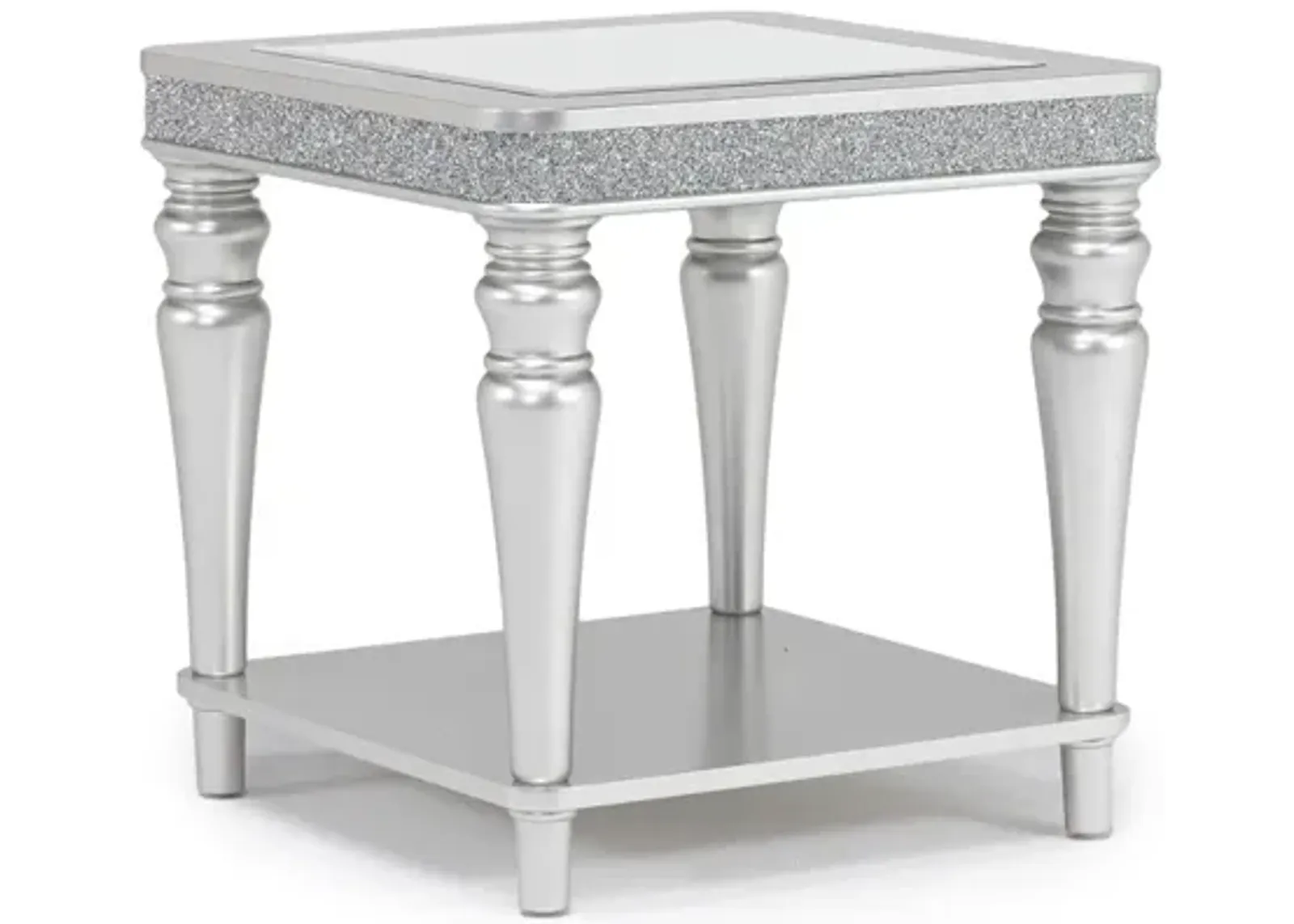 Avril End Table in Silver