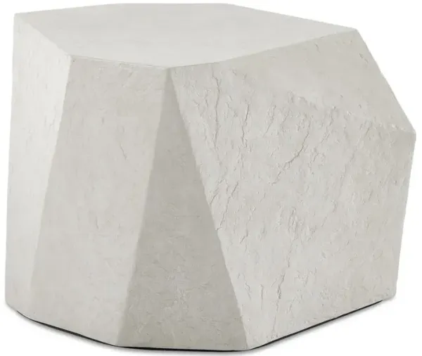 Parra Outdoor End Table in White