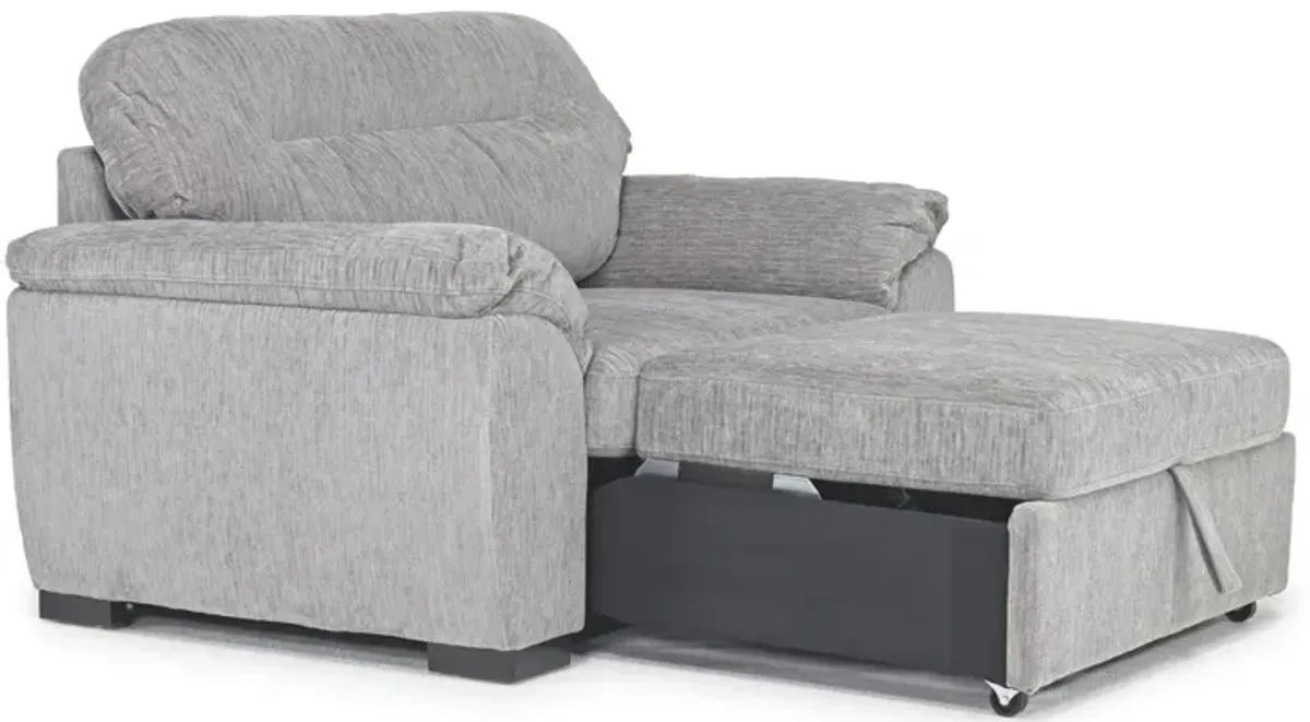 Wanda Twin Sleeper Chair in Gray