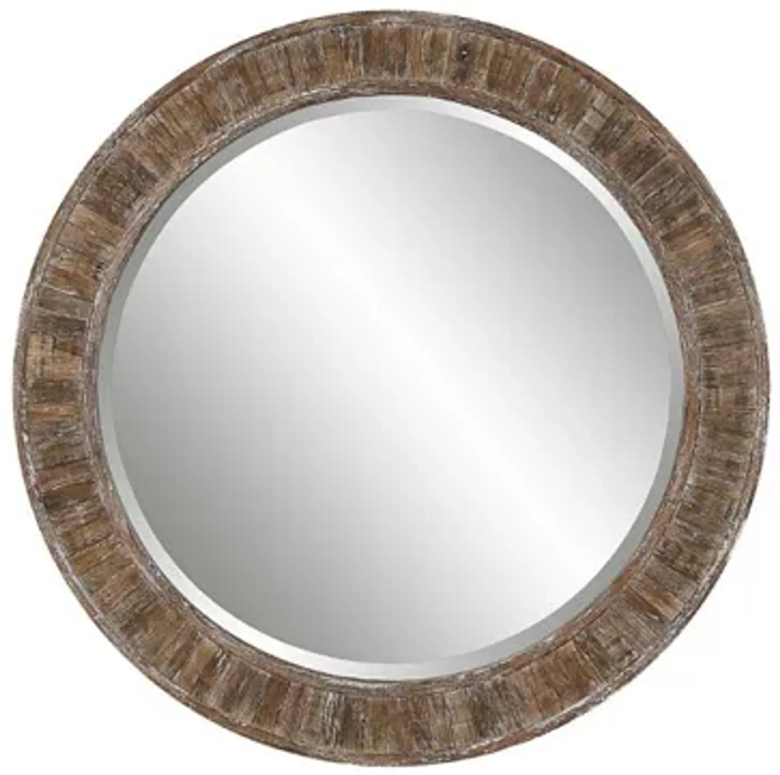 Katet Distressed Accent Mirror in Brown