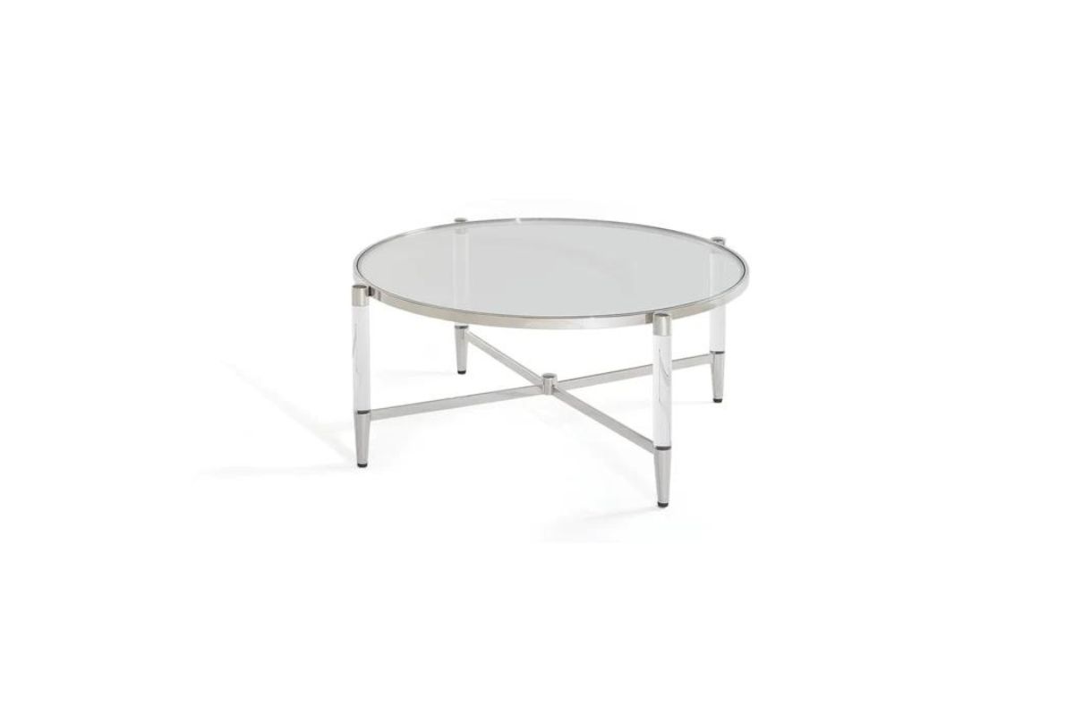 Marilyn Coffee Table in Glass/Acrylic/Polished Stainless Steel