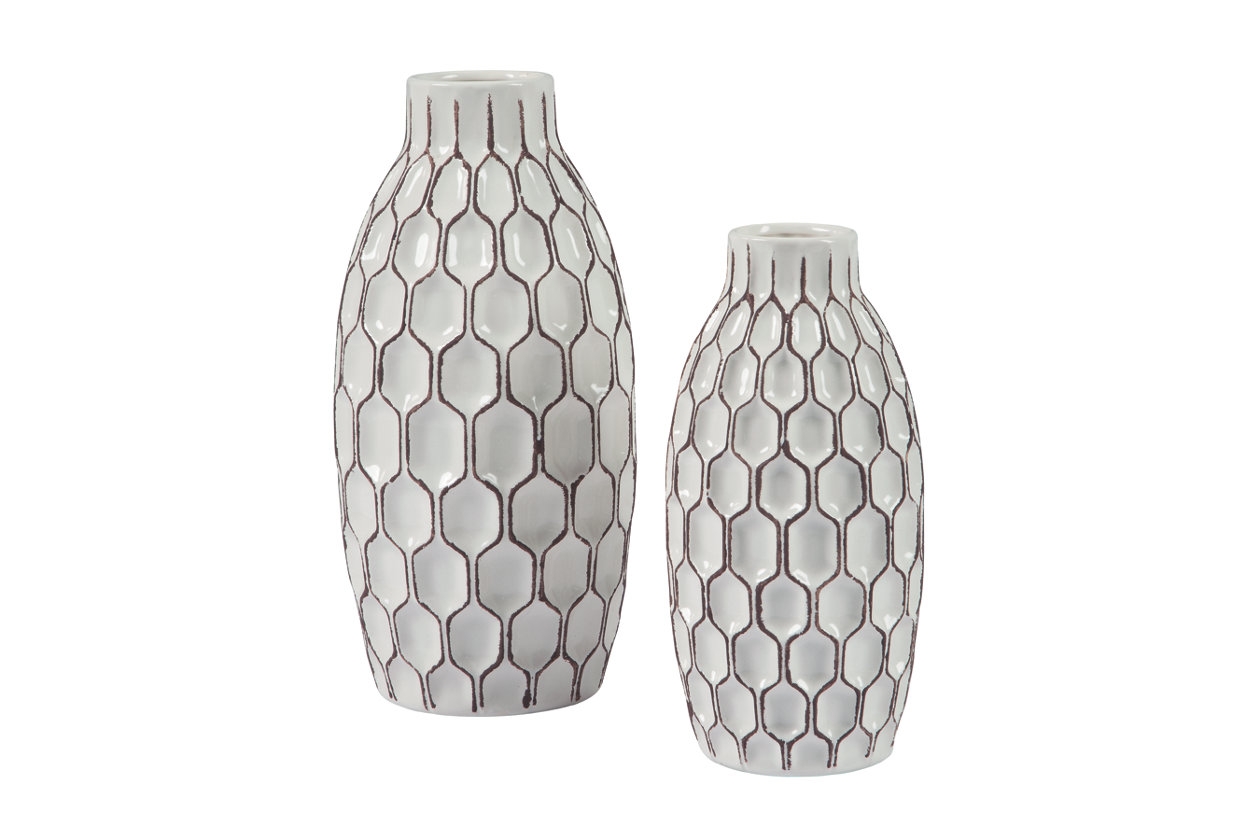 Dionna Vases in White, Set of 2