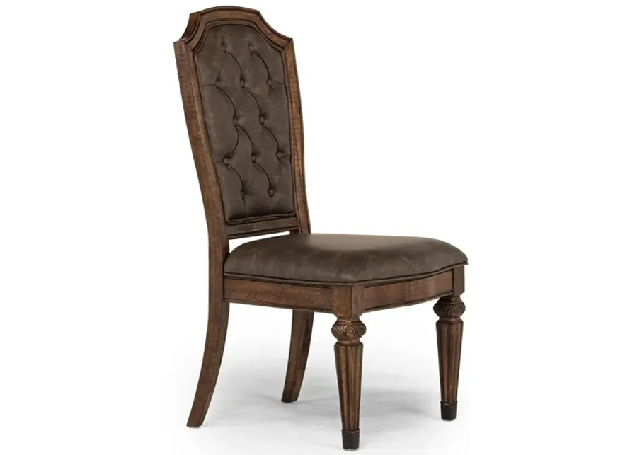 Durango Side Chair in Willadeene, Upholstered