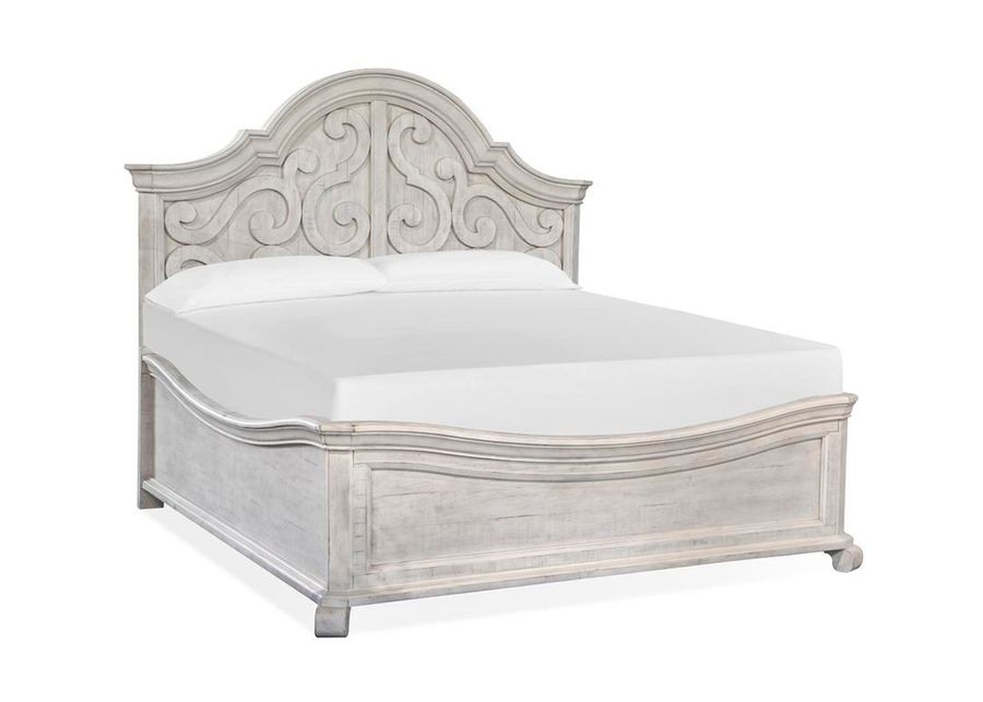 Bellamy Arch Panel Bed in White, CA King