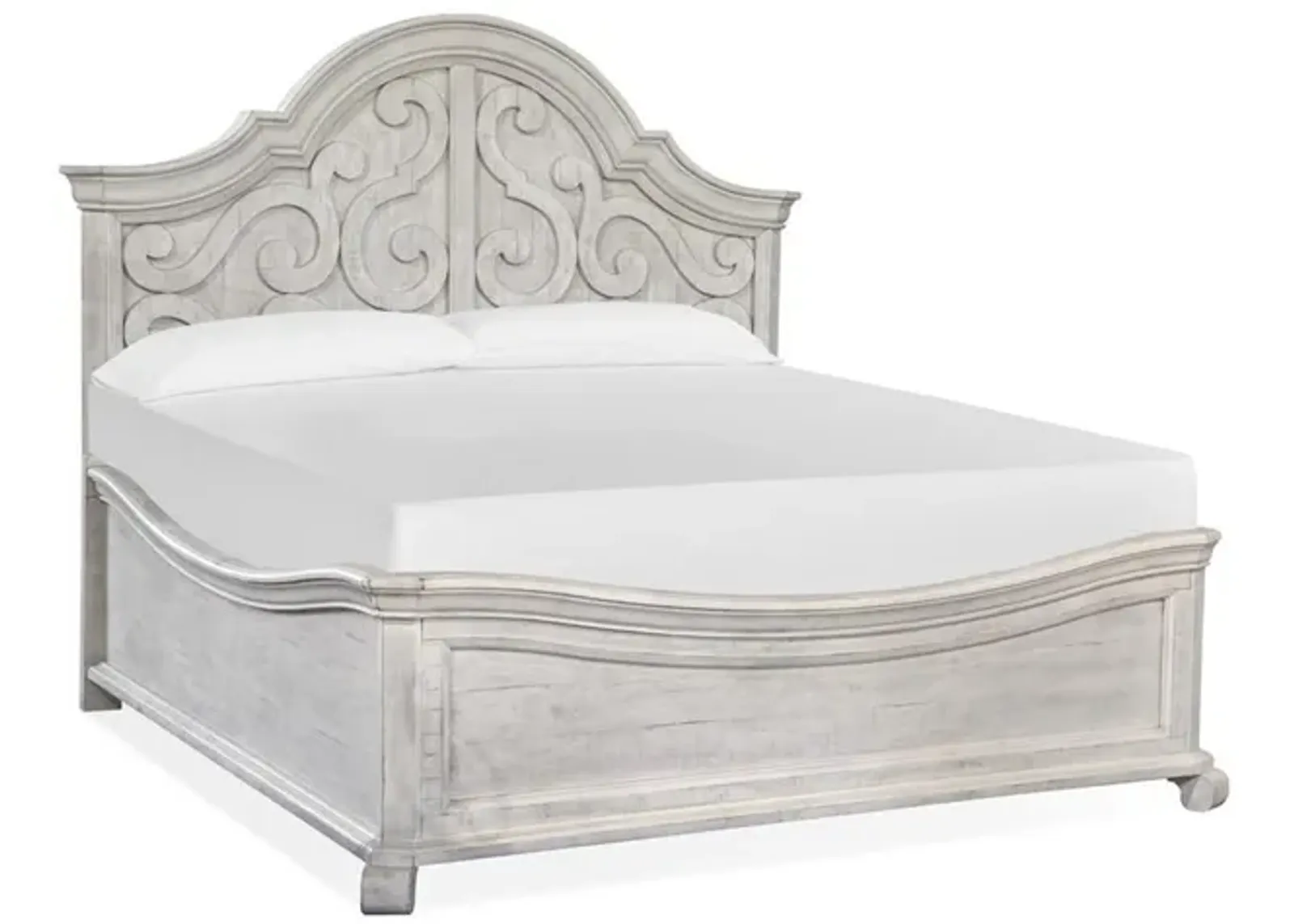 Bellamy Arch Panel Bed in White, CA King