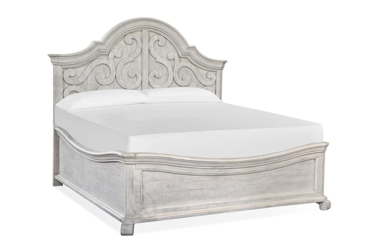 Bellamy Arch Panel Bed in White, CA King