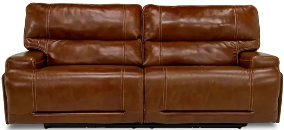 Oslo 3 Power Sofa in Brown Leather