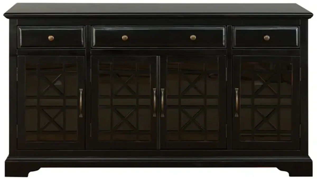 Skyy Media Console in Black, 60 Inch