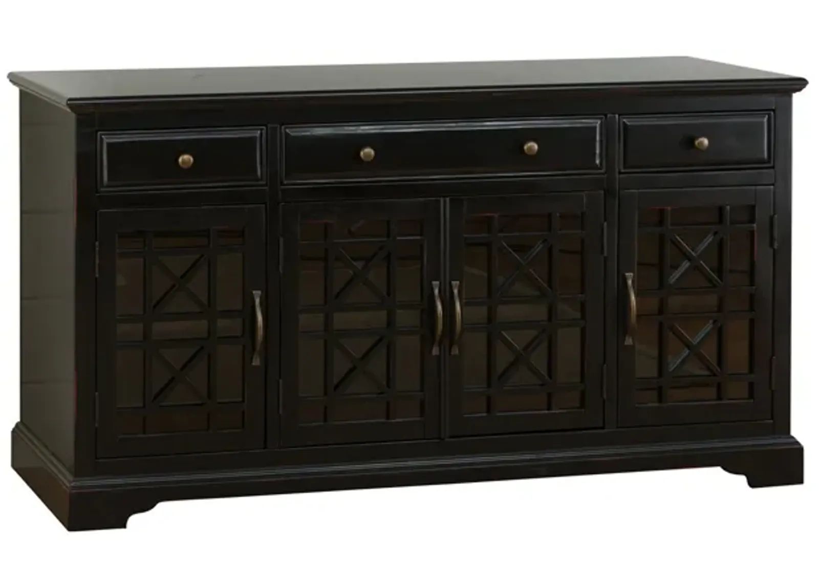 Skyy Media Console in Black, 60 Inch