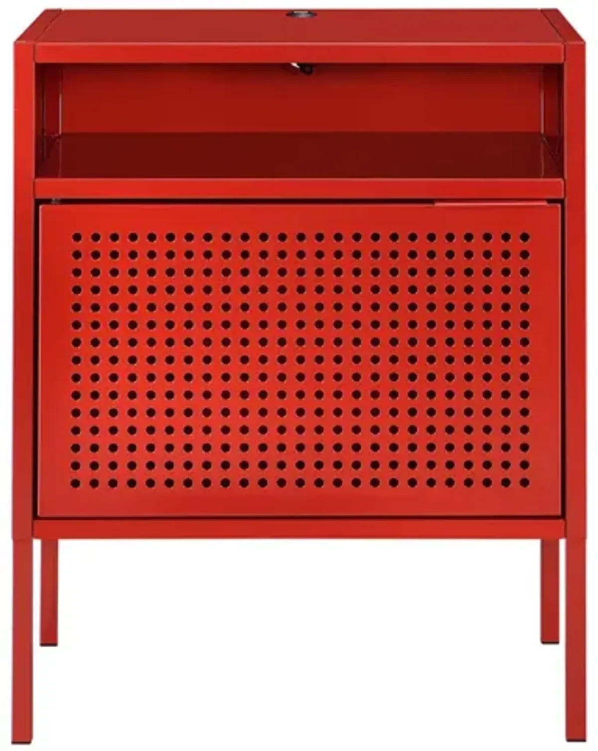 Gemma USB Nightstand in Red