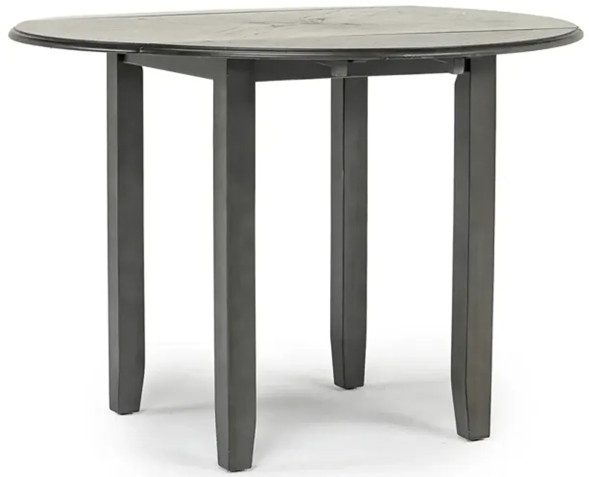 Gia Extendable Round Dining Table & 2 Chairs in Gray