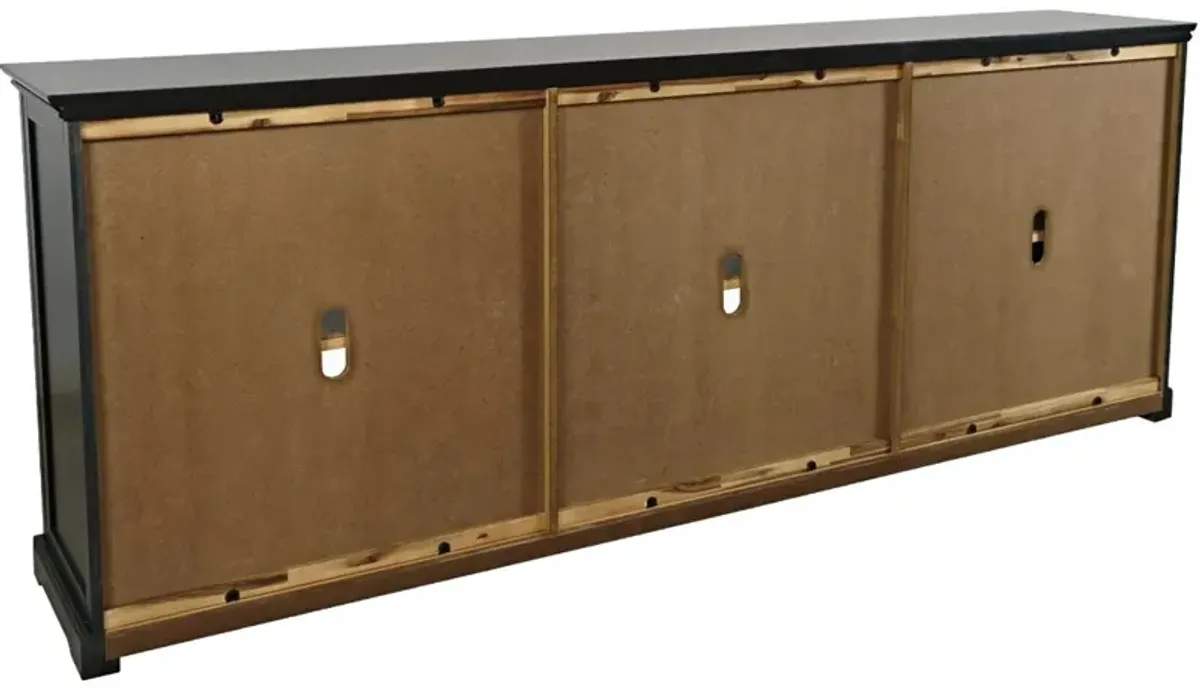 Archdale 6 Door Accent Console in Black, 96 Inch