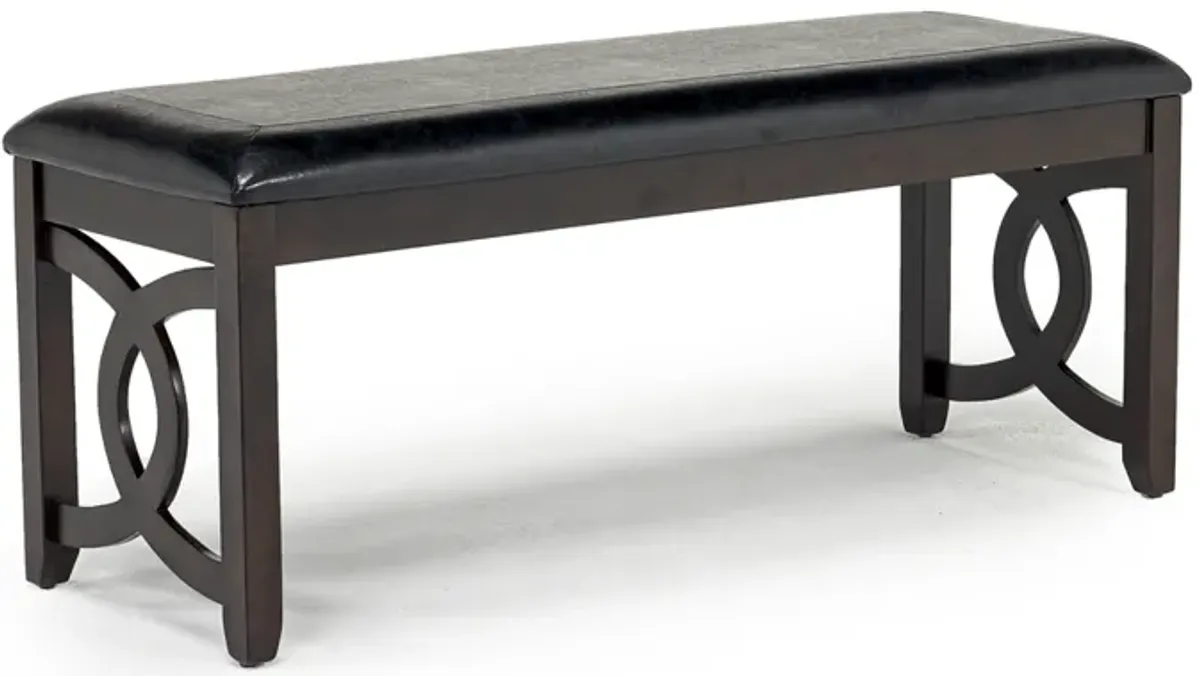 Gia Dining Bench in Dark Brown