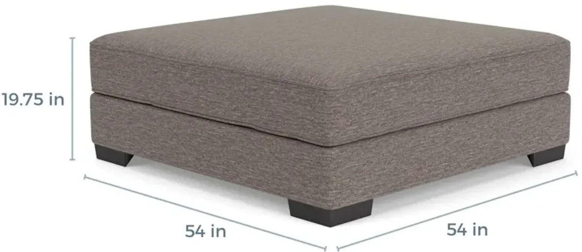 Oracle Cocktail Ottoman in Regis Sable II