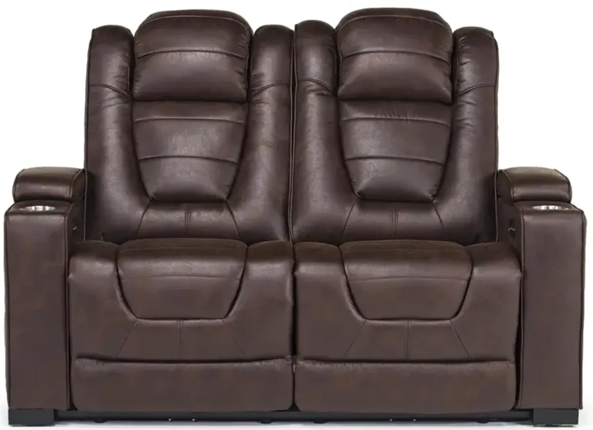 Cody 2 Power Loveseat in Walnut