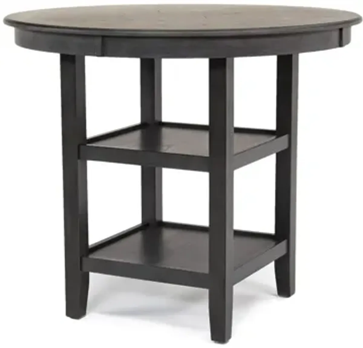 Gia Round Counter Height Dining Table & 4 Stools in Gray