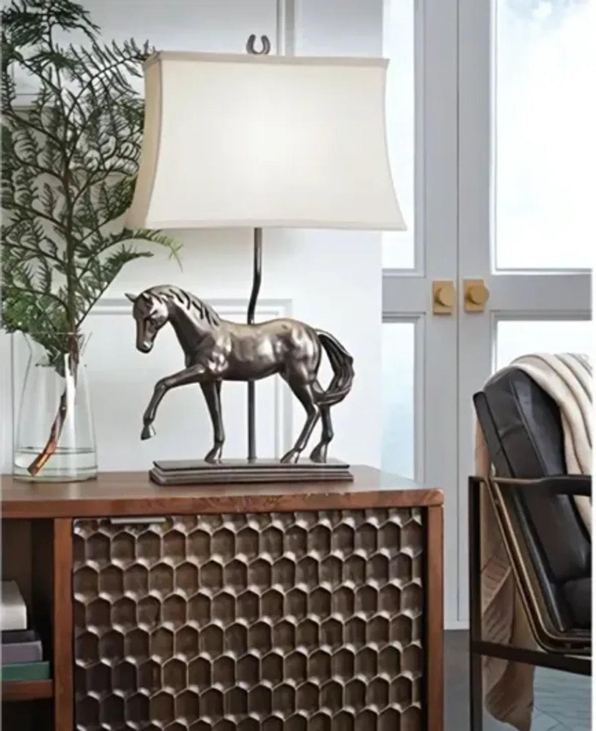 Sandorman Horse Lamp in Antique Bronze