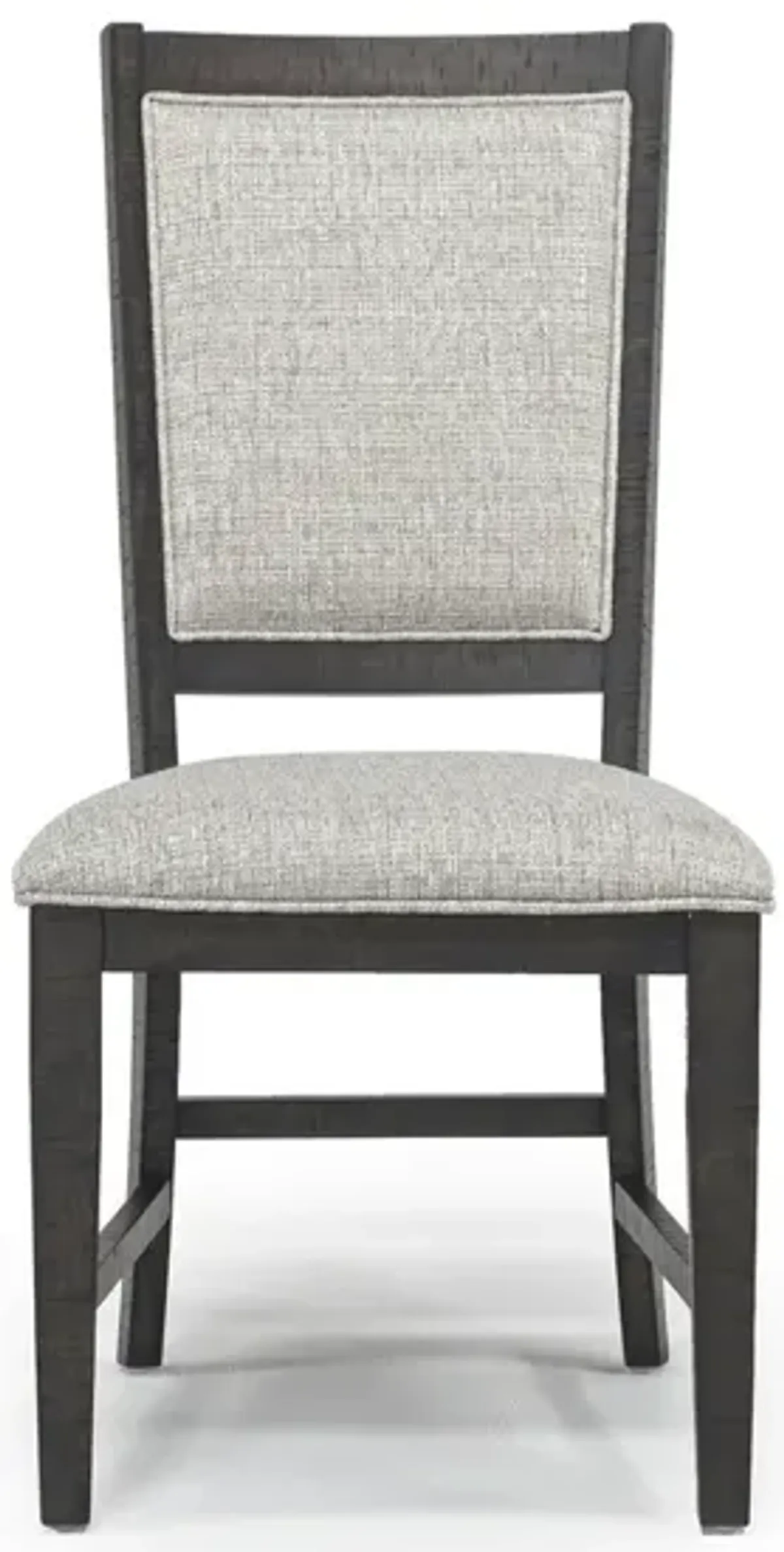 Bay Creek Side Chair in Graphite, Upholstered V-back