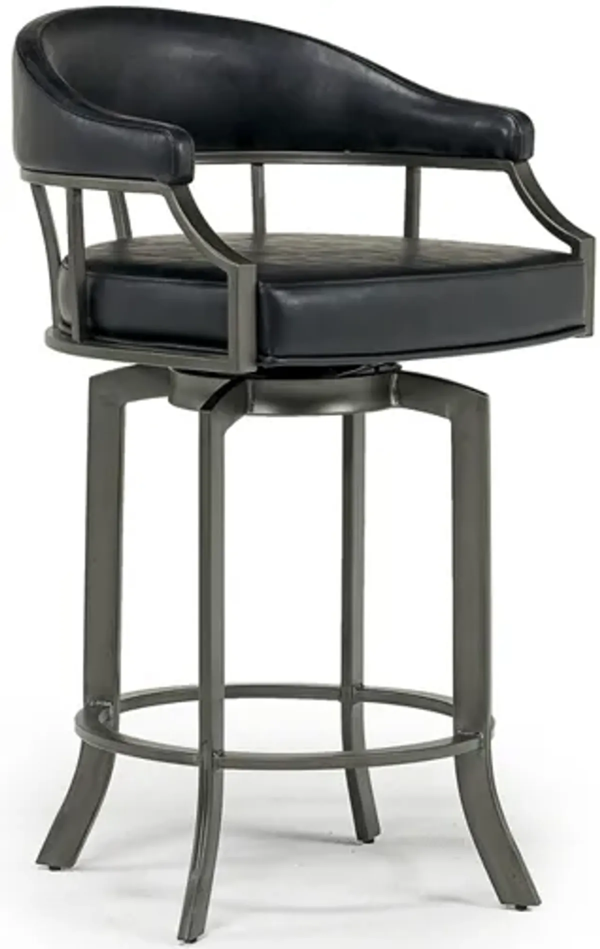 Edy Counter Height Stool in Mineral & Black, Swivel