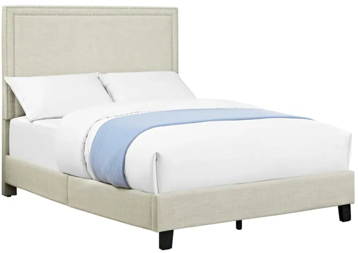 Emery Upholstered Bed in Natural, Full