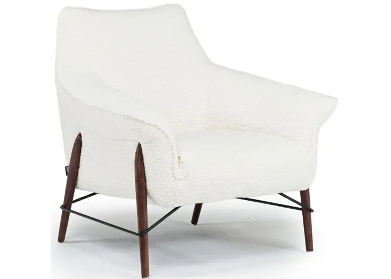 Amy Accent Chair in Sherpa White