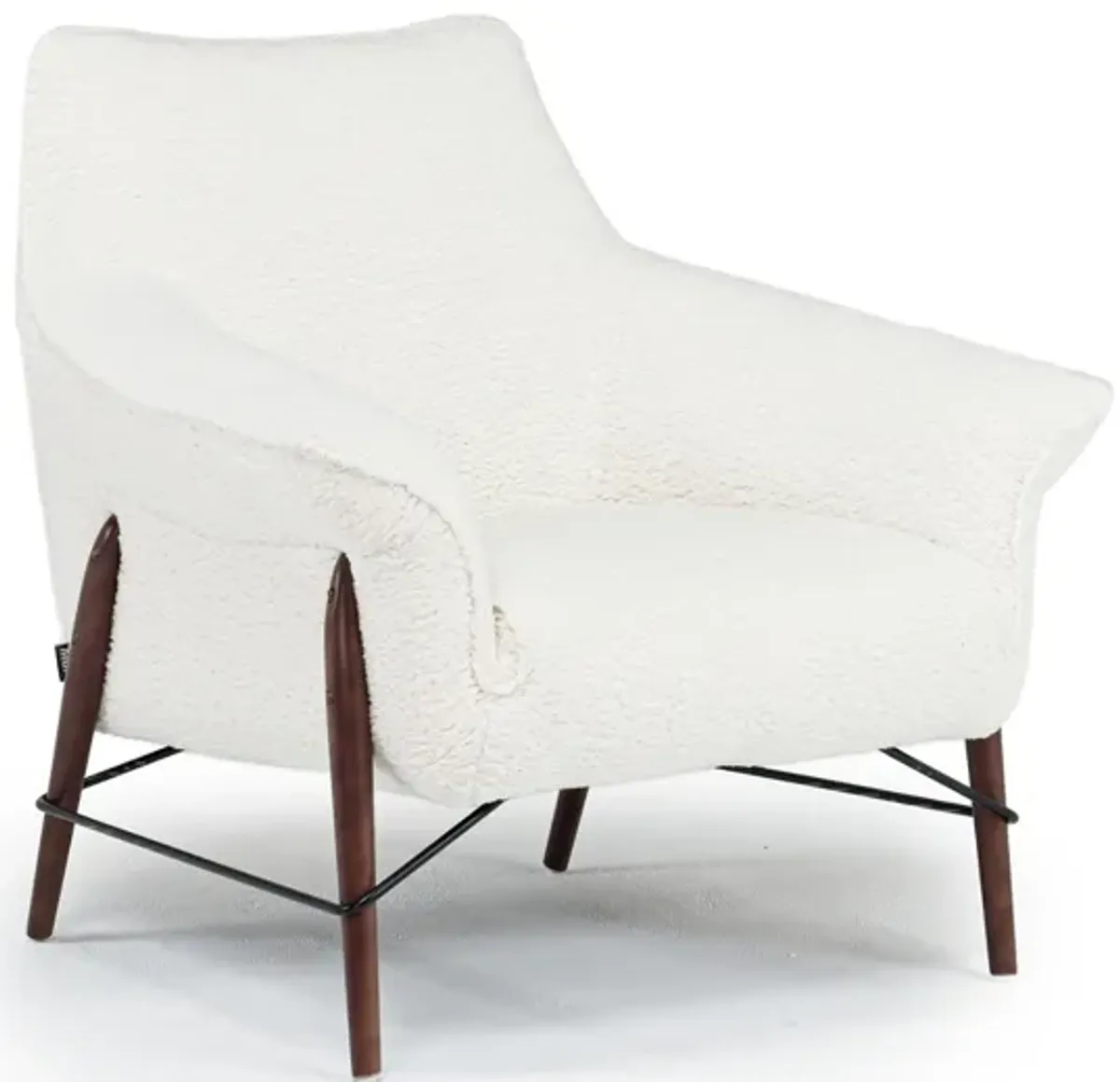 Amy Accent Chair in Sherpa White