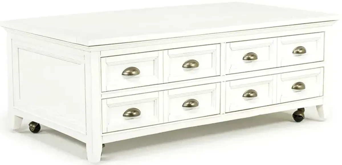 Bay Creek Lift Top Cocktail Table in White