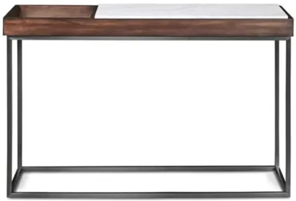 Ennis Sofa Table in Brown Sable