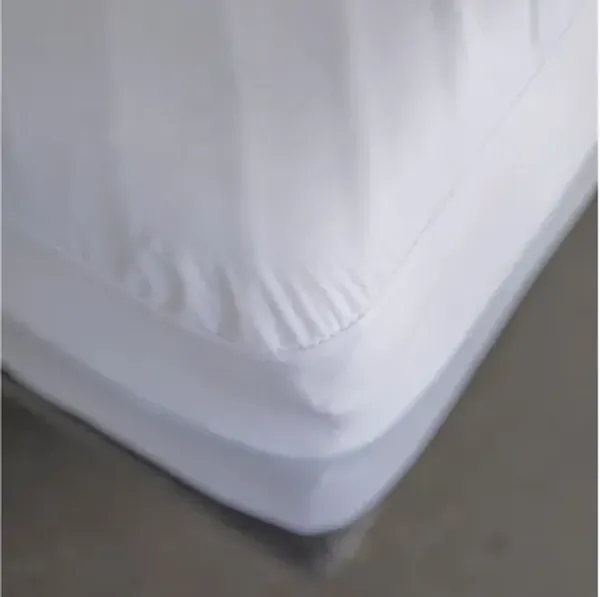 Tencel Mattress Pad Protector in White, Twin