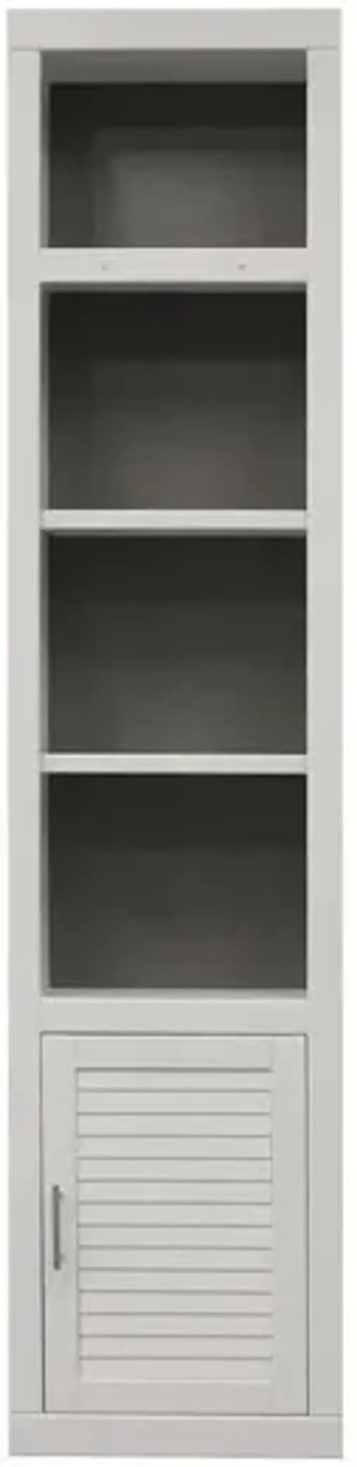 Catalina Library Wall Bookcase in White, 22 Inch