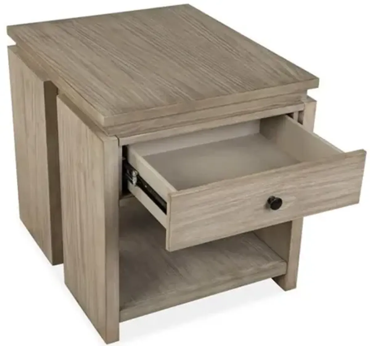 Conrad End Table in Stone Harbor Gray