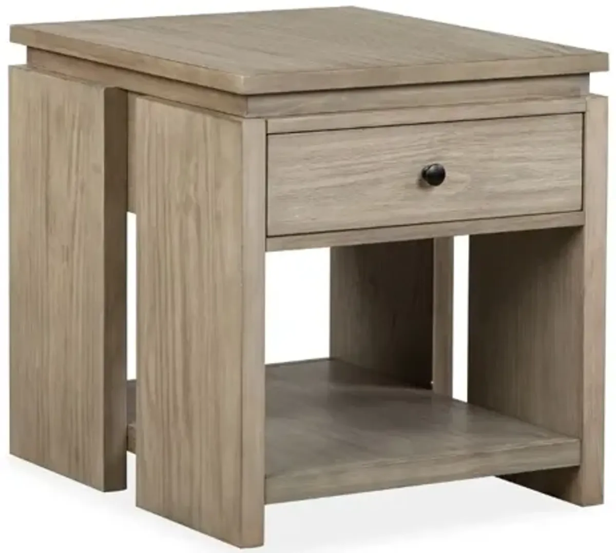 Conrad End Table in Stone Harbor Gray