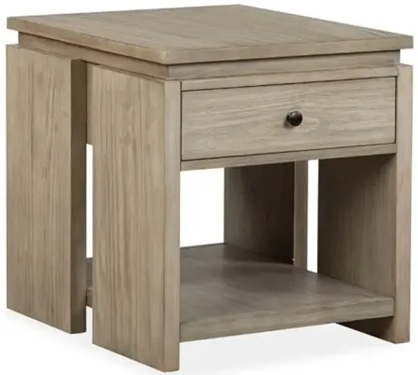 Conrad End Table in Stone Harbor Gray